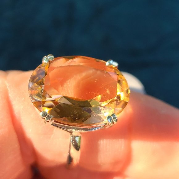 Morganite Ring Sterling Silver Size 7 - Picture 5 of 9